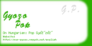 gyozo pop business card